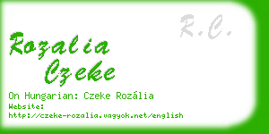 rozalia czeke business card