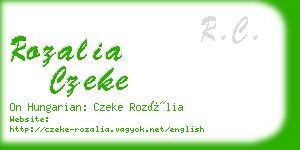 rozalia czeke business card